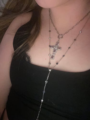 Customer photo review of Eleanor Silver Chain Necklace 41cm