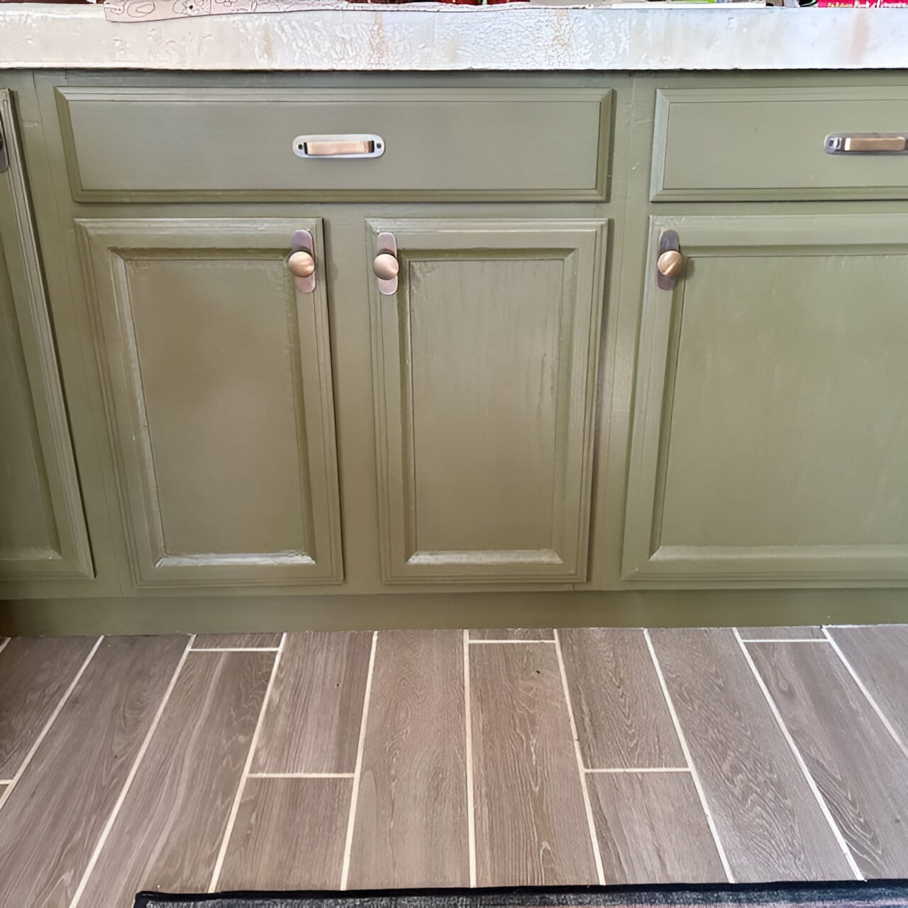 Customer photo review of Brass Antique Round Drawer Pulls with Backplate