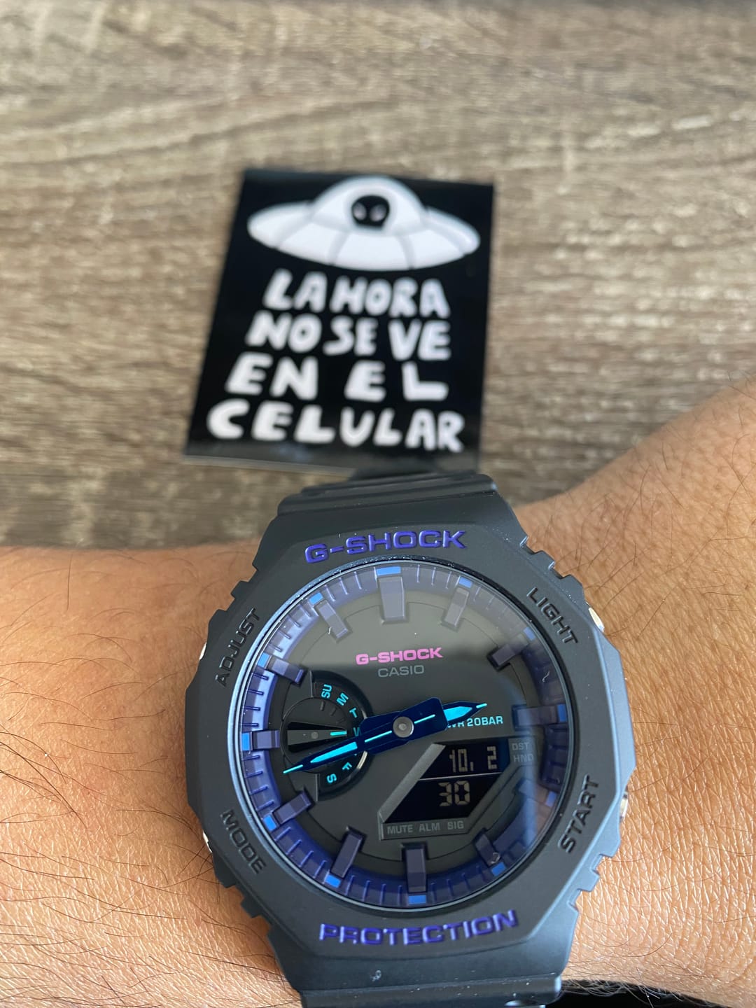 Customer photo review of Reloj Casio G-Shock Royal Oak "Casioak" GA-2100VB-1ADR Carbon Core Azul