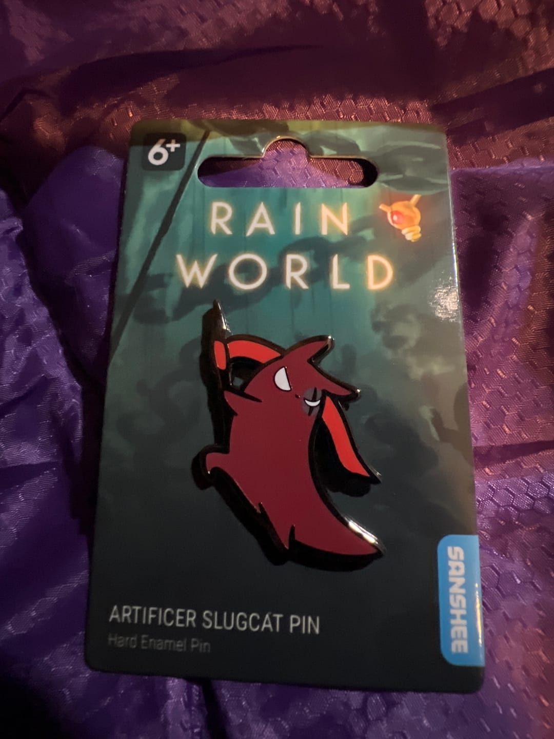 Customer photo review of Rain World - Artificer Slugcat Pin