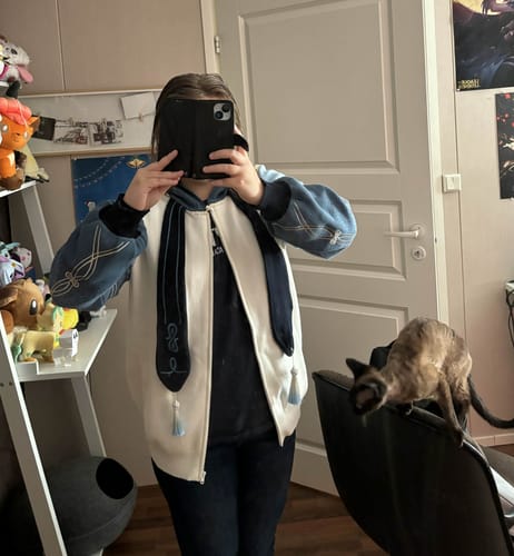 Customer photo review of Genshin Zipper Hoodie [In-Stock]