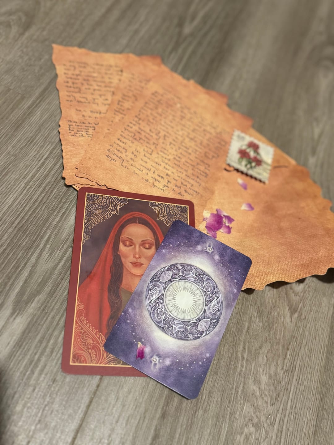 Customer photo review of Persephone's Sacred Secrets ~ Two Card Pull & Angel Message | via Mailed Letter