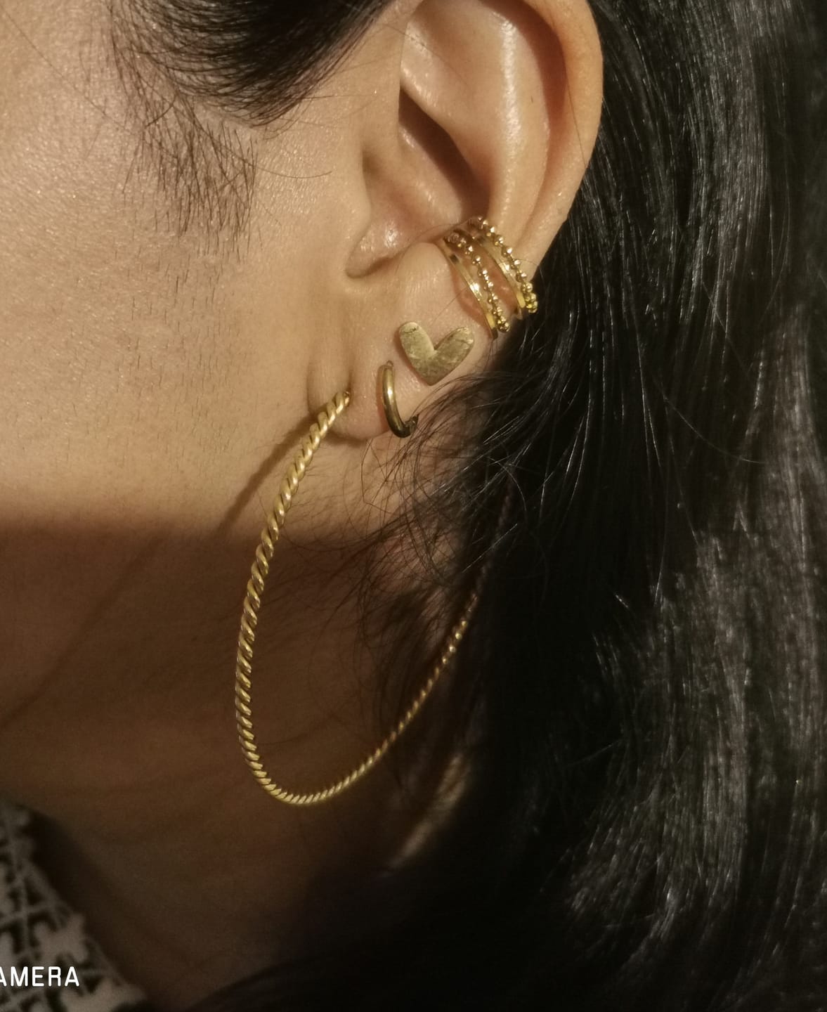 Customer photo review of Aretes Corazón
