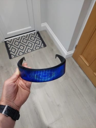 Customer photo review of Bluetooth LED Cyberpunk Glasses