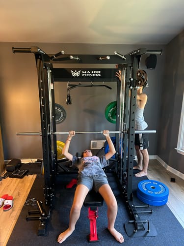 Customer photo review of MAJOR FITNESS All-In-One Home Gym Smith Machine Package Spirit B52