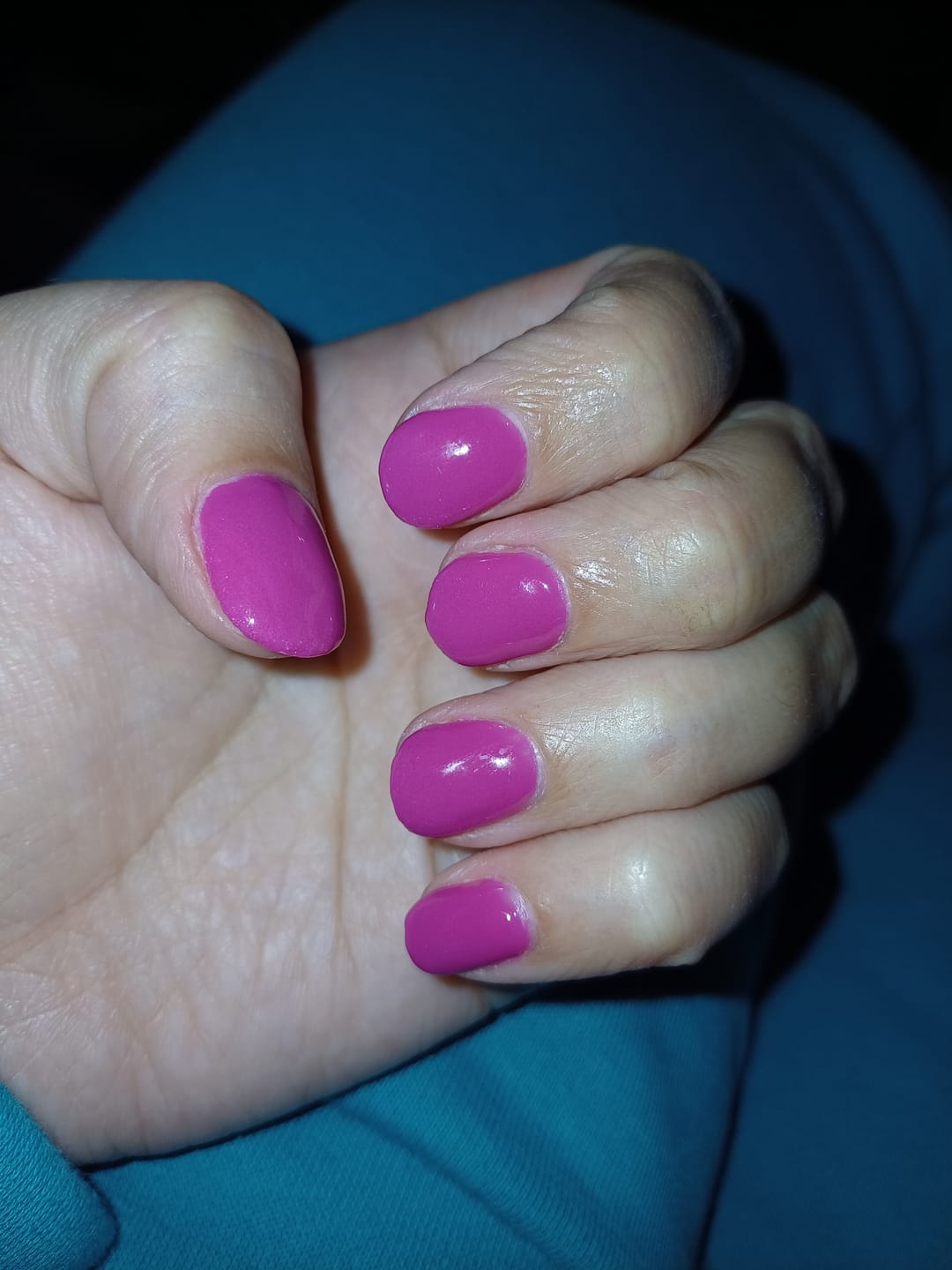 Customer photo review of Purplish Red Dipping Powder