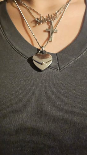 Customer photo review of Ogrlica: Heart Message