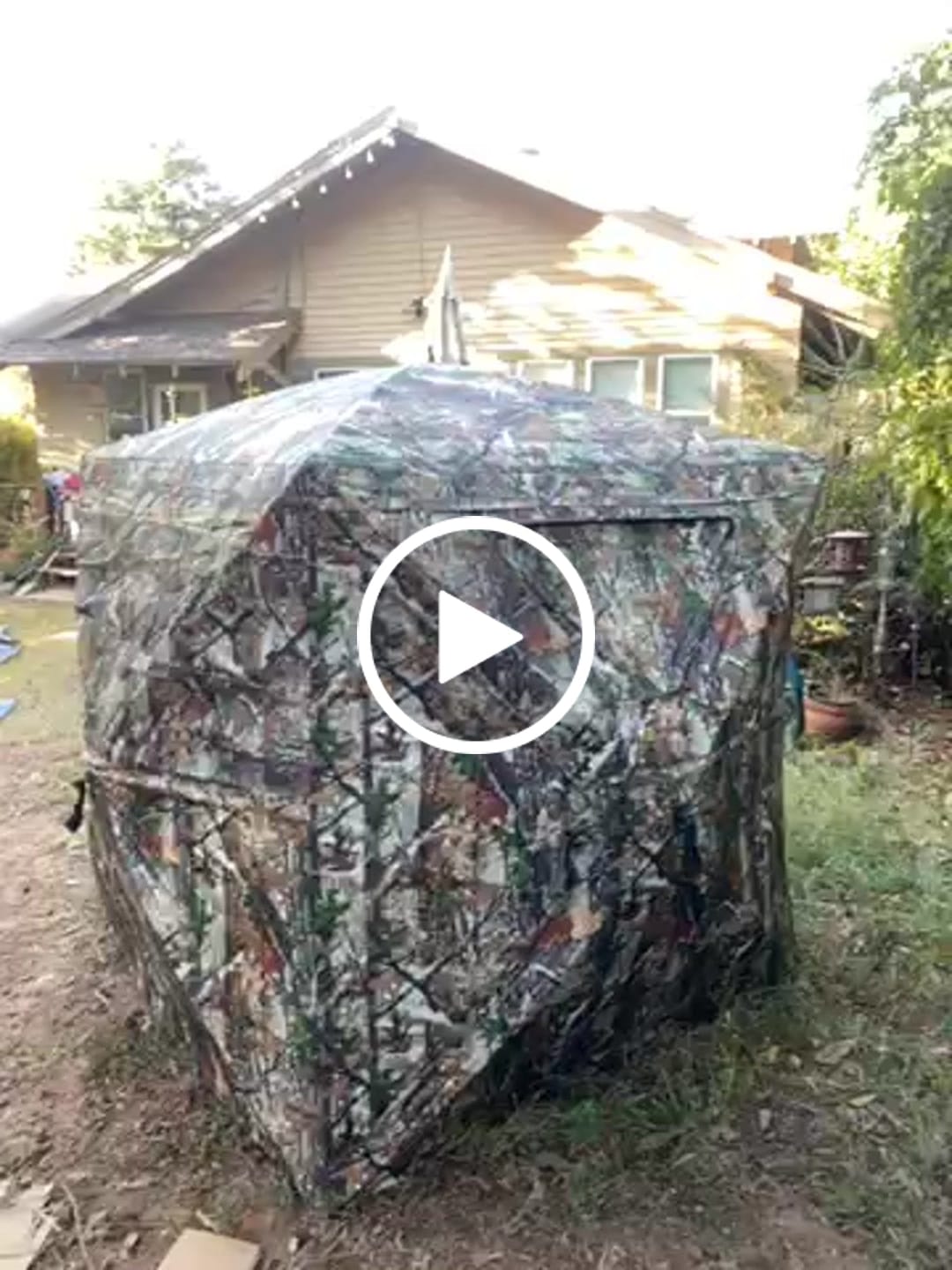 Customer video review of VisST See-Through Pop-Up Ground Blinds with Silent Magnetic Door