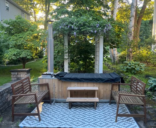 Customer photo review of Wood Burning Hot Tub