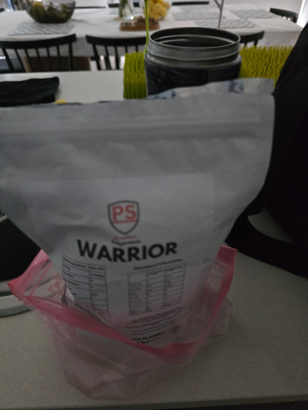Customer photo review of Warrior High-Stimulant Pre-workout