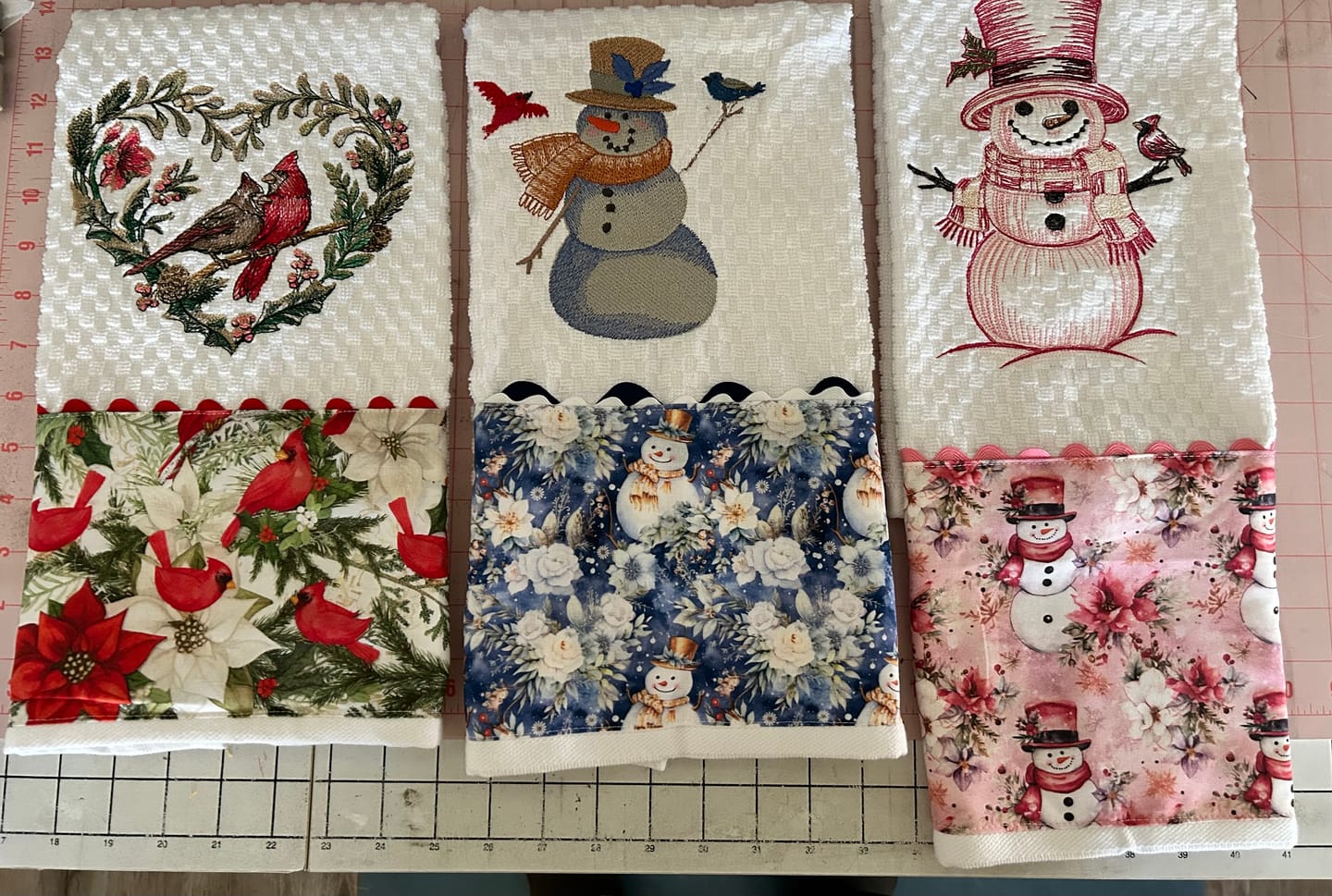 Customer photo review of Jolly Snowmen Pattern 15 Fabric