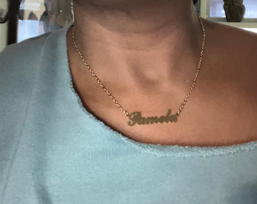 Customer photo review of Personalized Name Necklace