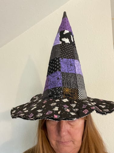 Customer photo review of Spellbound Quilted Witch Hat Sewing Pattern | Digital PDF Pattern