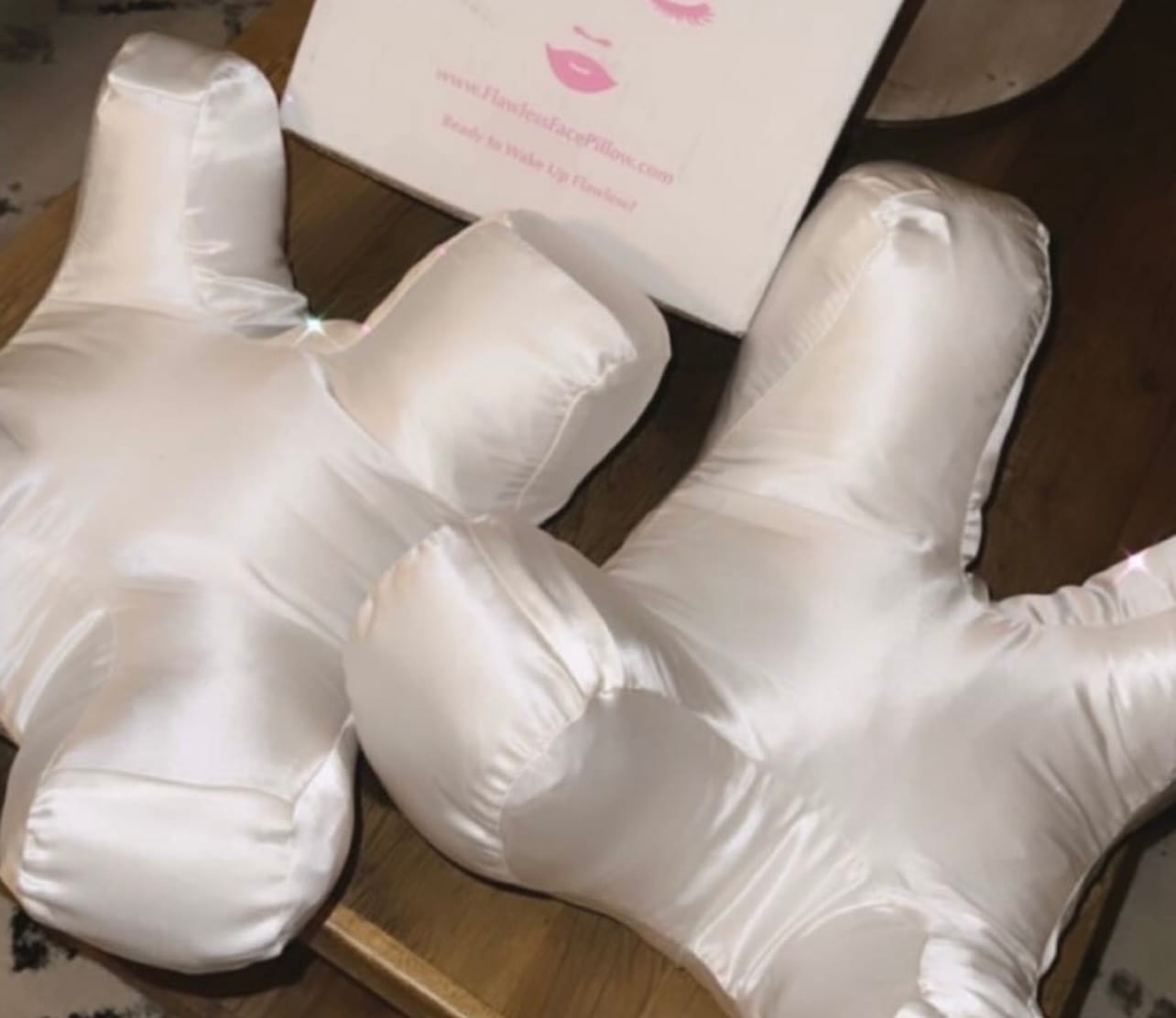 Customer photo review of Flawless Face Pillow Cloud + FREE Silk Pillowcase