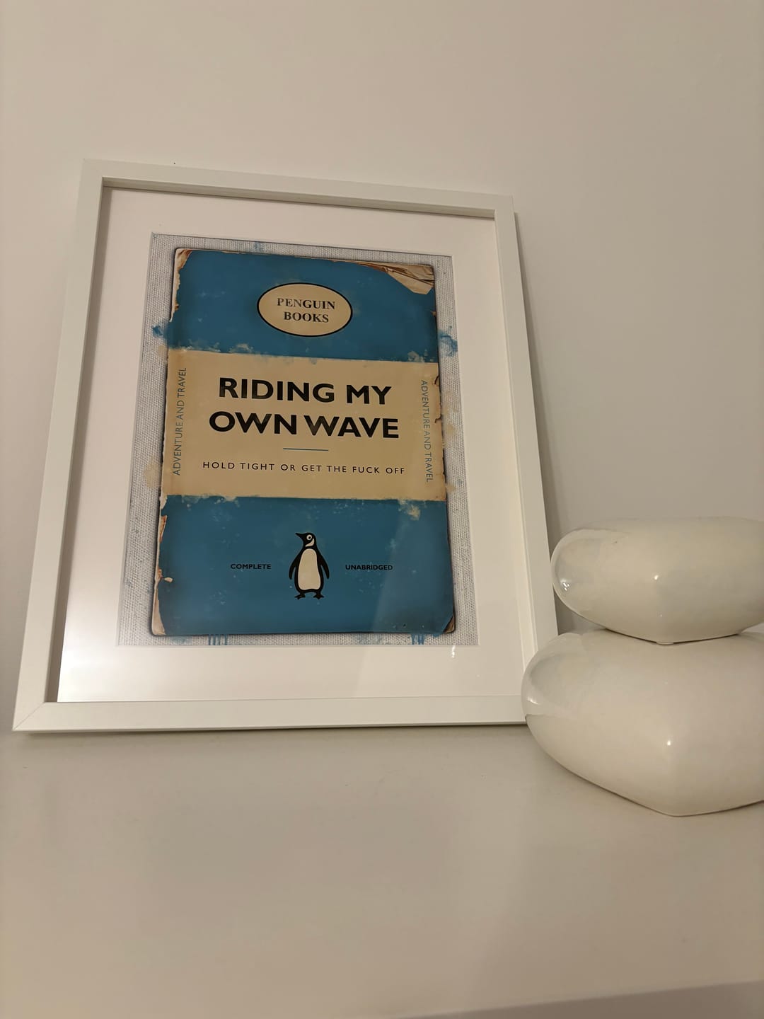 Customer photo review of Personalised Book Cover Art Print (Blue)