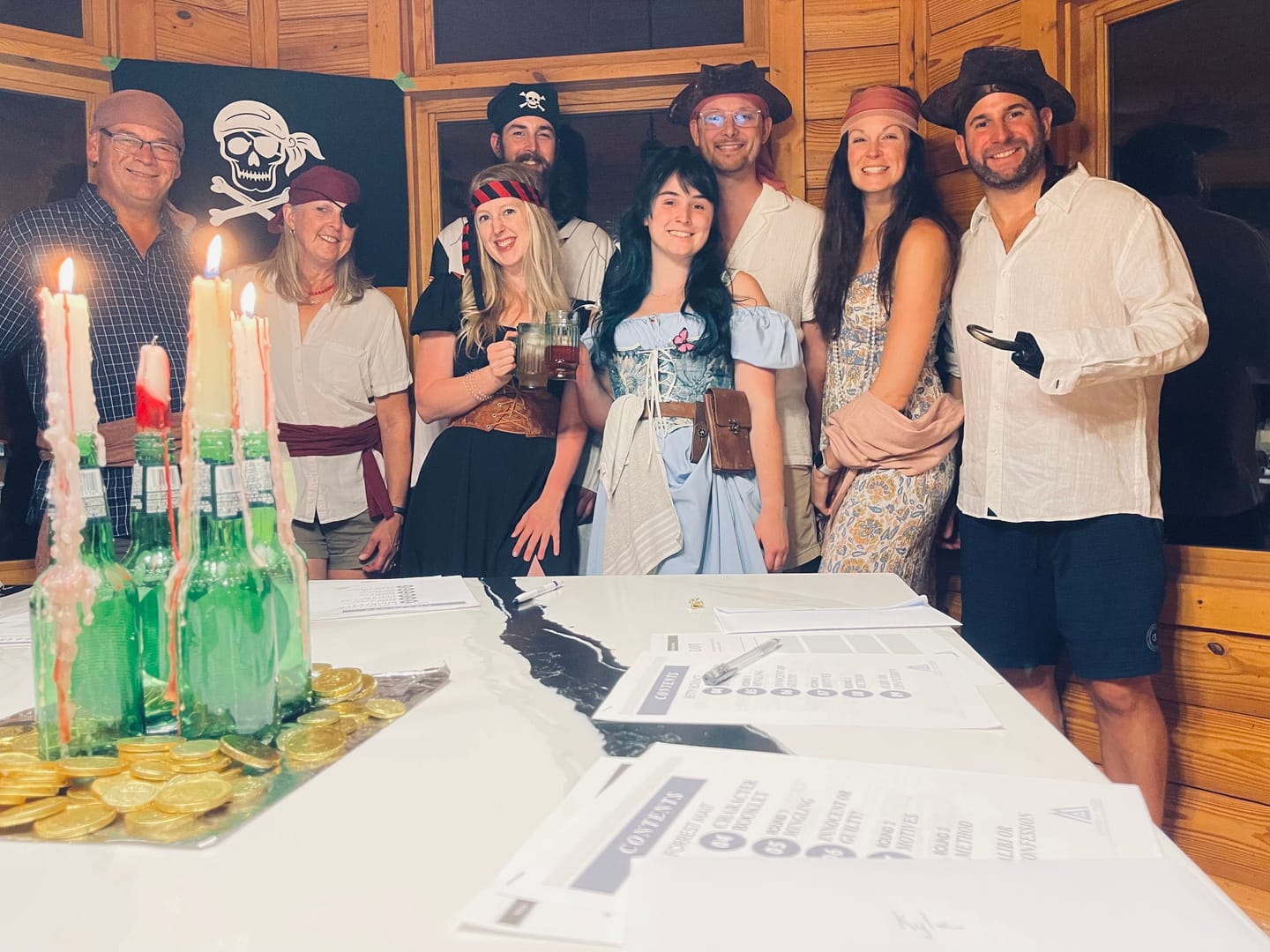 Customer photo review of Pirate Murder Mystery Host Your Own Game Kit