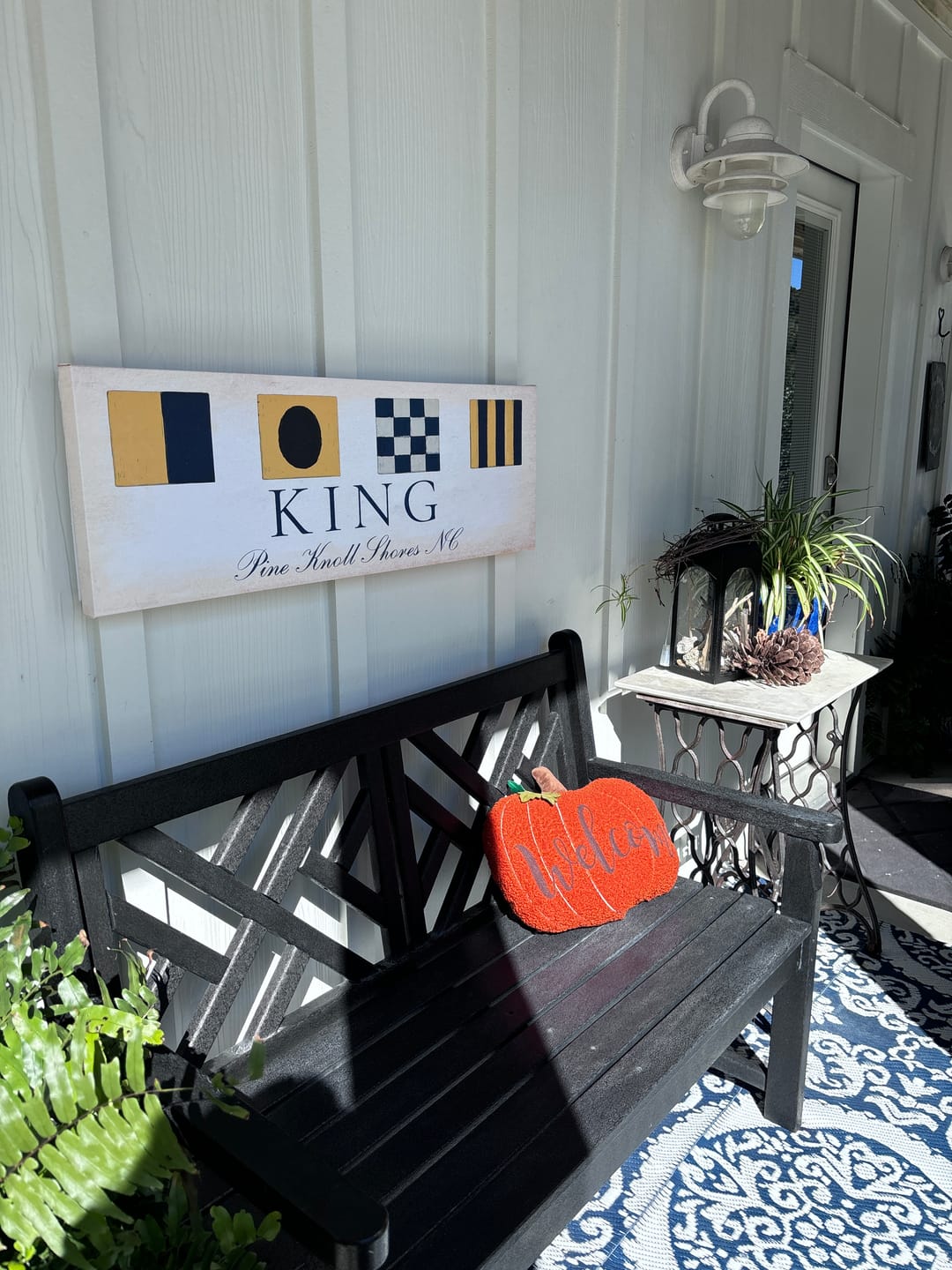 Customer photo review of Personalized Nautical Flags Wall Decor