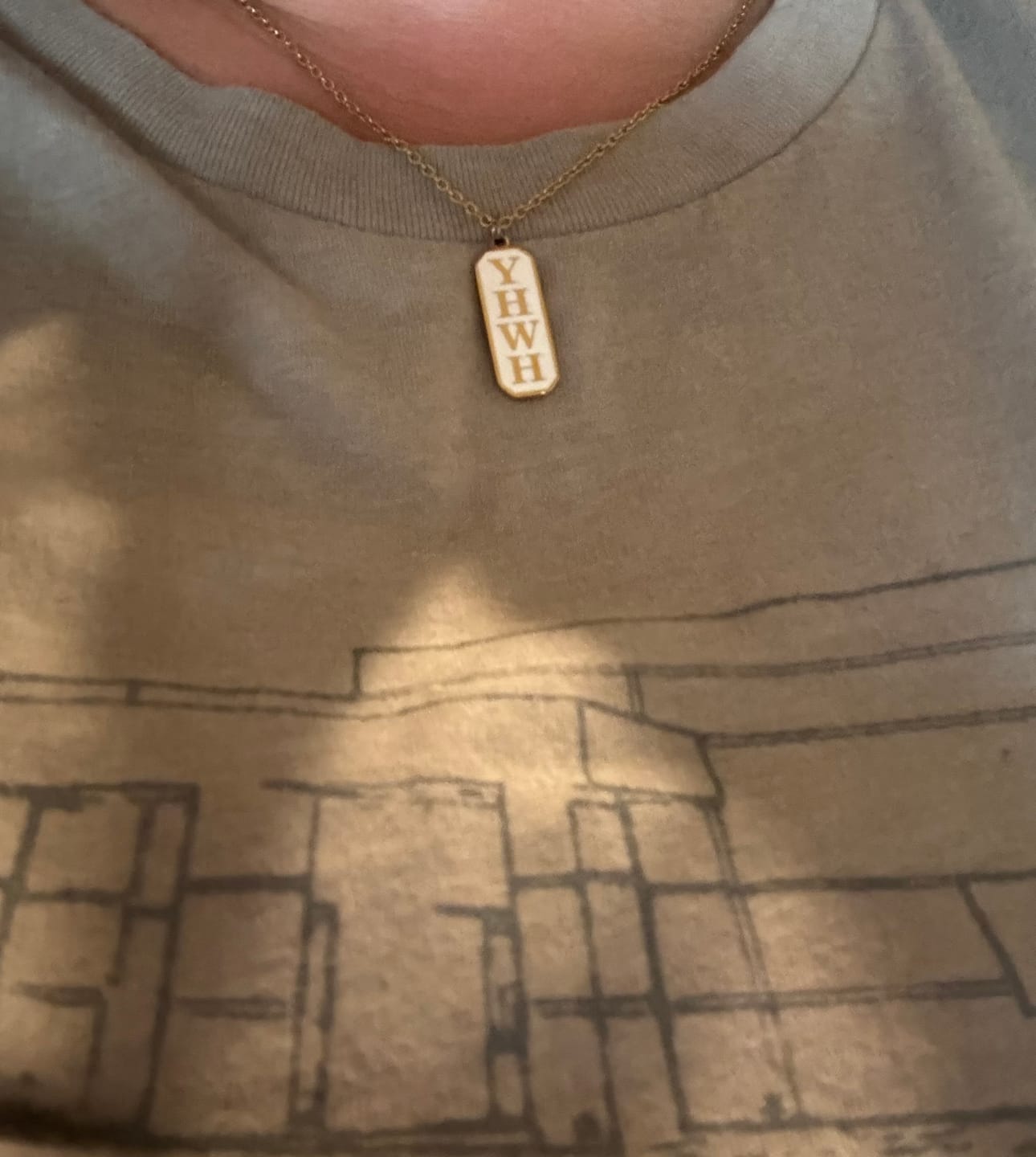 Customer photo review of Necklace: YHWH