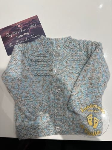 Customer photo review of Baby Mystery Knitting Box