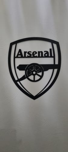 Customer photo review of Arsenal F.C. Crest Metal Wall Art