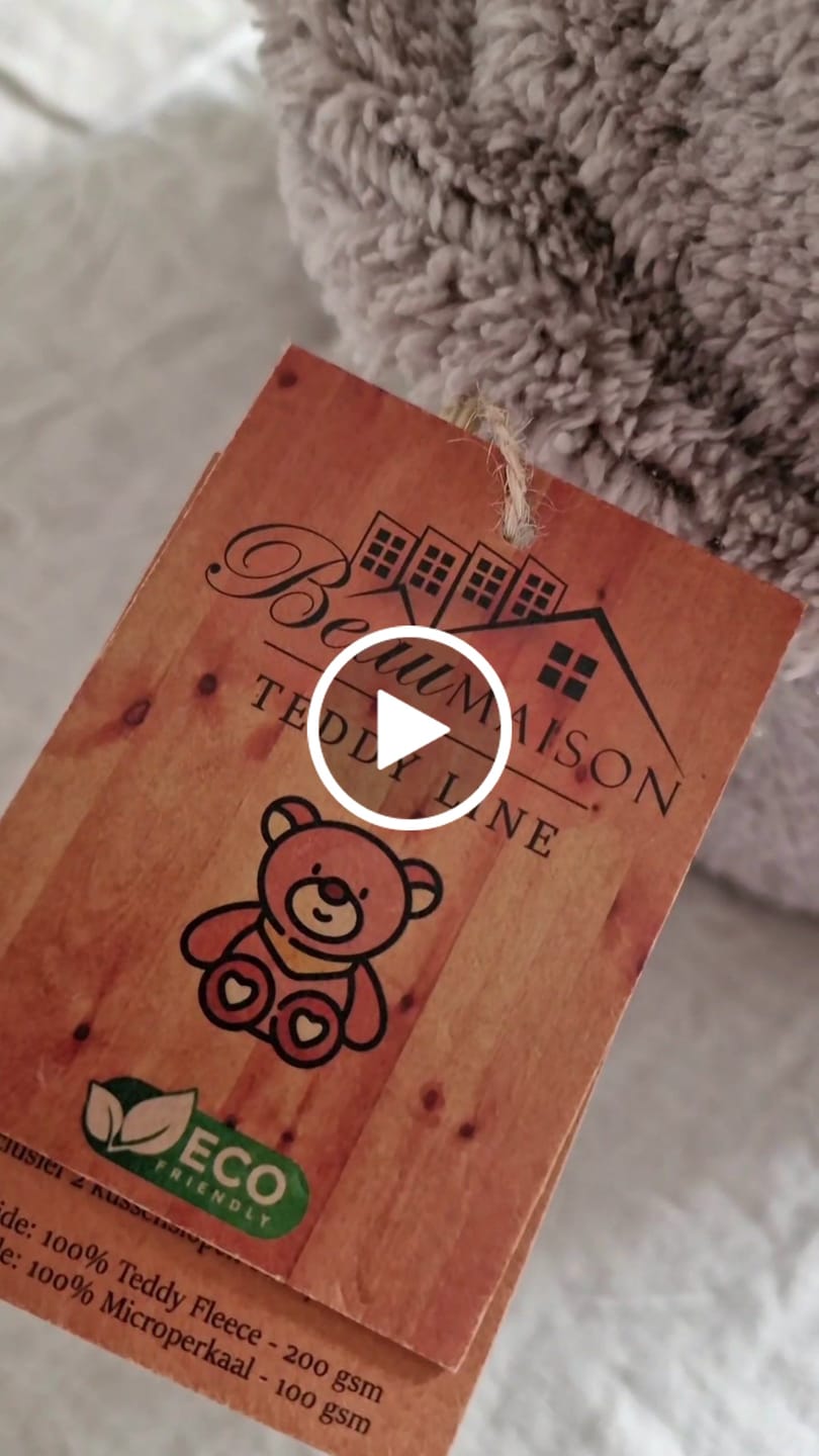 Customer video review of Dekbedovertrek Teddy™  Fluffy Iced Coffee