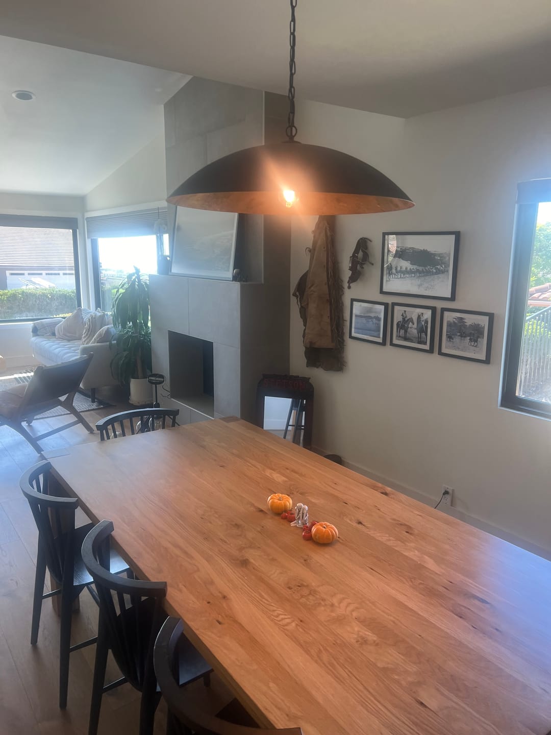 Customer photo review of Vintage Oversized Flat Dome Metal Pendant Light