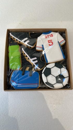 Customer photo review of Football Biscuit Box