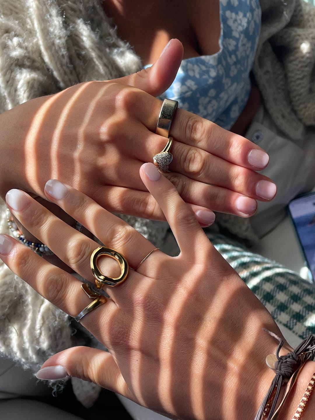 Customer photo review of Vina Melted Gold Ring