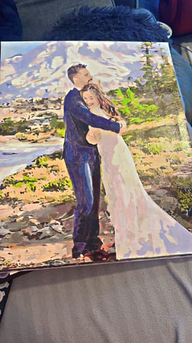 Customer photo review of Custom Paint By Numbers Kit