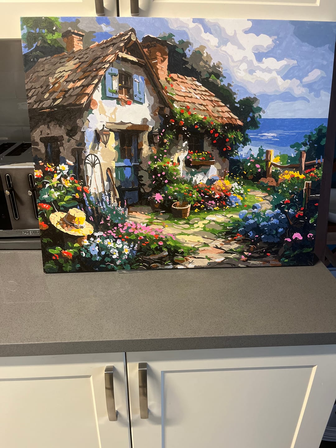 Customer photo review of Cottage Seaview - Paint by Numbers
