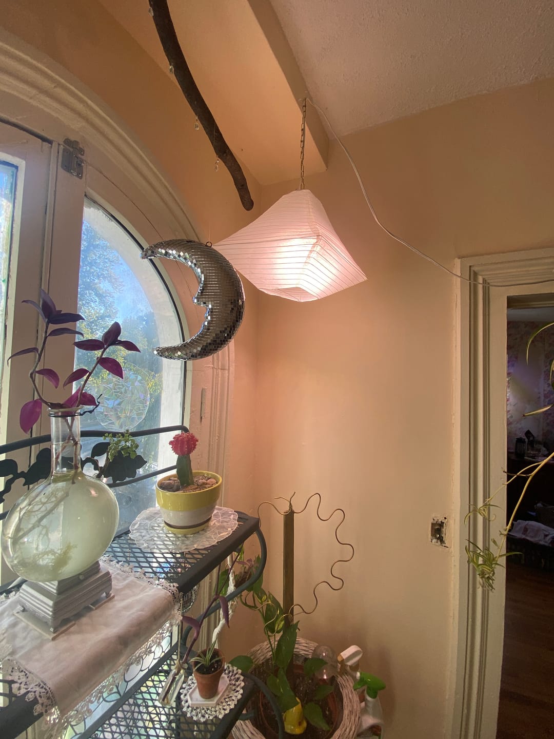 Customer photo review of 14" White Pagoda Unique Shaped Paper Lantern