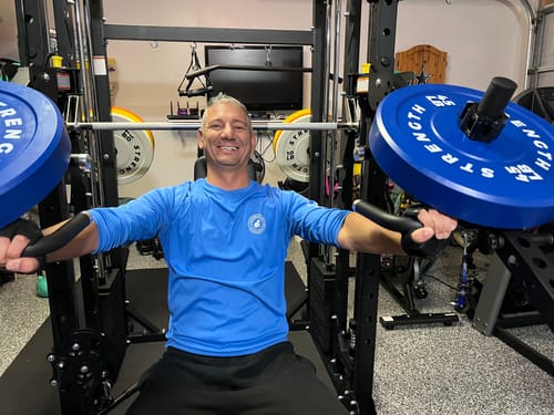 Customer photo review of Major Fitness Weight Stack Set