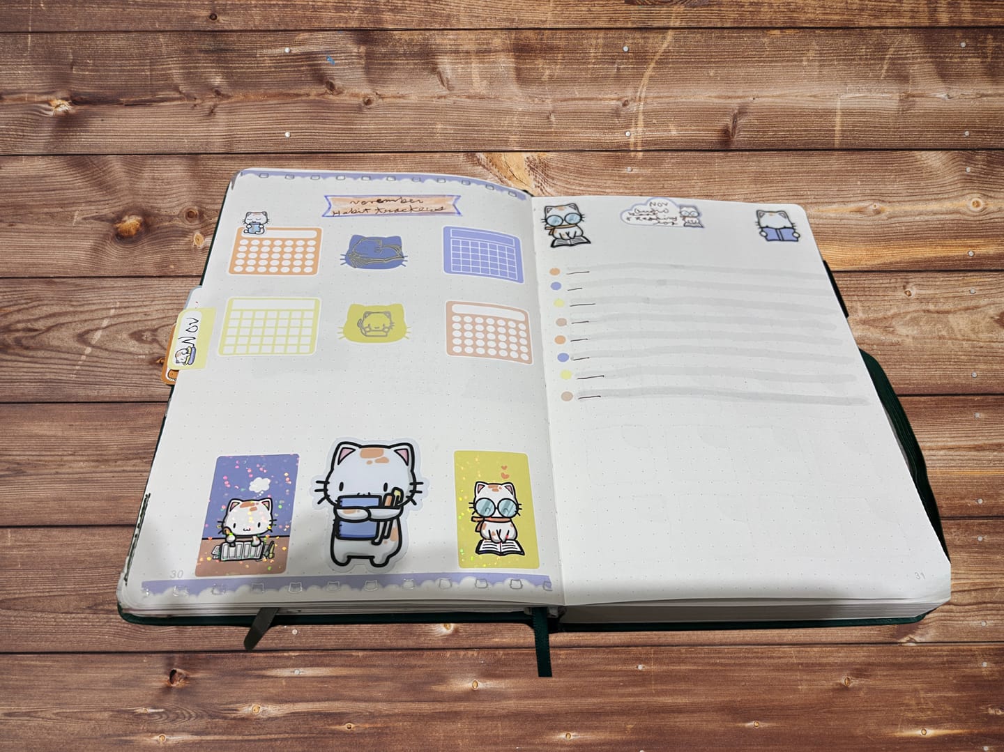 Customer photo review of Weekly Habit Tracker - Cozy Cat Theme Palette