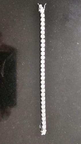 Customer photo review of 6MM Moissanite Tennis Bracelet 14K Gold