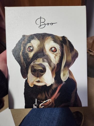 Customer photo review of Pet Art Canvas Wrap