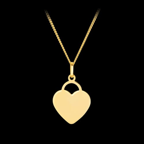 Customer photo review of Heart Shape Pendant in 9ct Yellow Gold