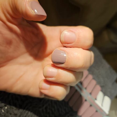 Customer photo review of Clay Nail Wrap: Autumn-Inspired Neutral Colour