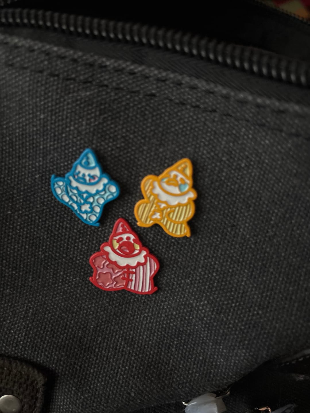 Customer photo review of Cute Lil Clown Enamel Pins