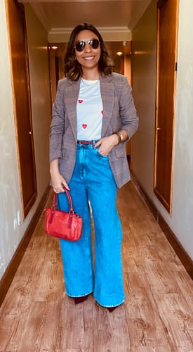 Rose Atanasio P. review of Calça Jeans Wide Leg Buriti Azul Médio image 1 out of 1