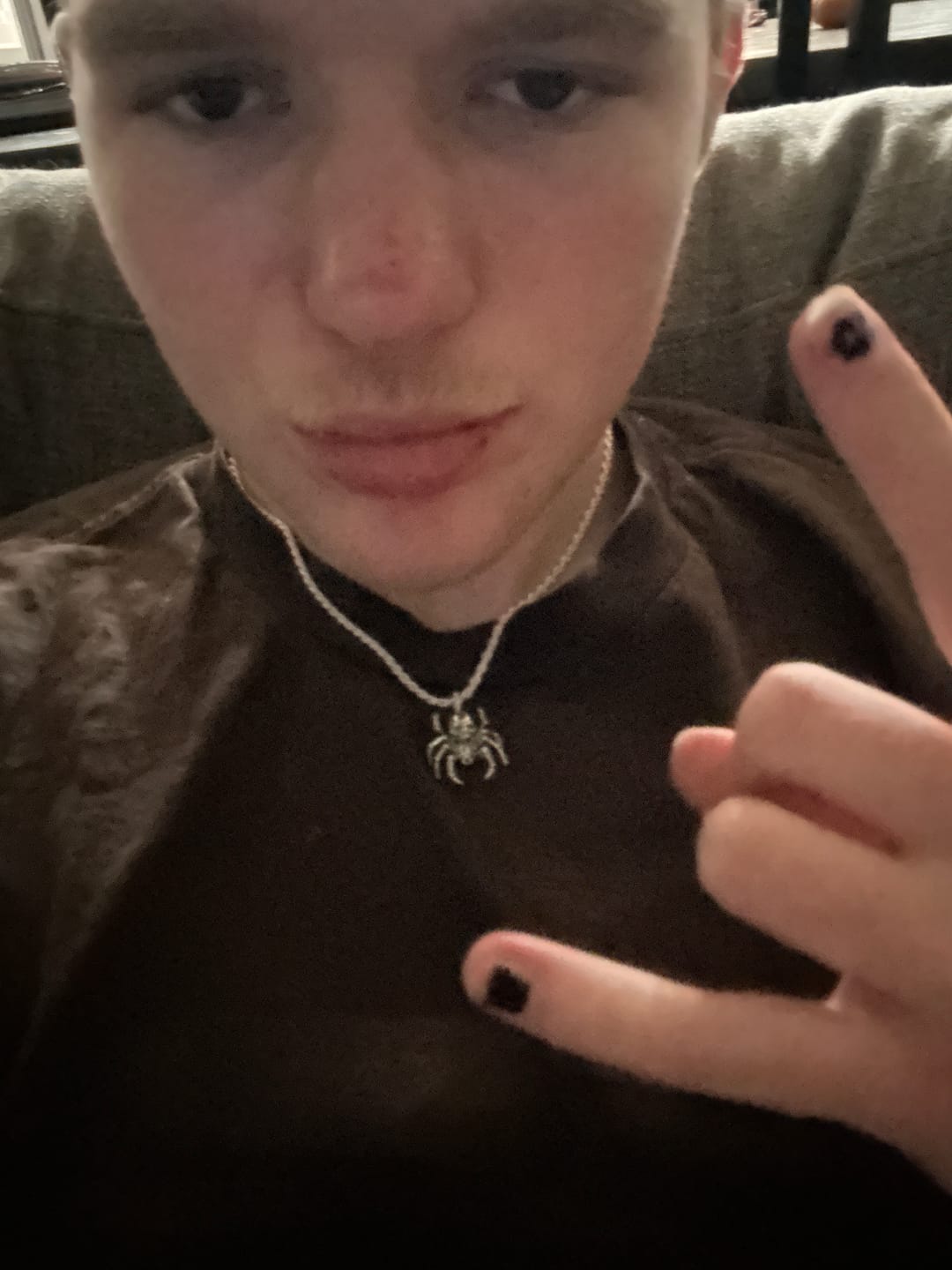 Customer photo review of SPIDER SKULL PENDANT