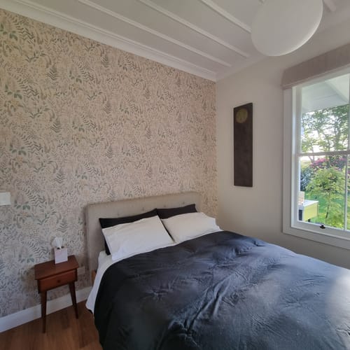 Customer photo review of Calvert Meadows Wallpaper - Beige