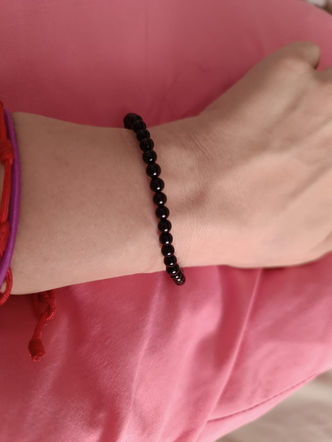 Customer photo review of Pulsera Turmalina negra | 4mm | Limpieza - Protección