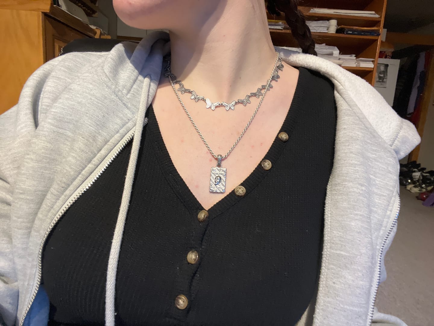 Customer photo review of BUTTERFLY NECKLACE