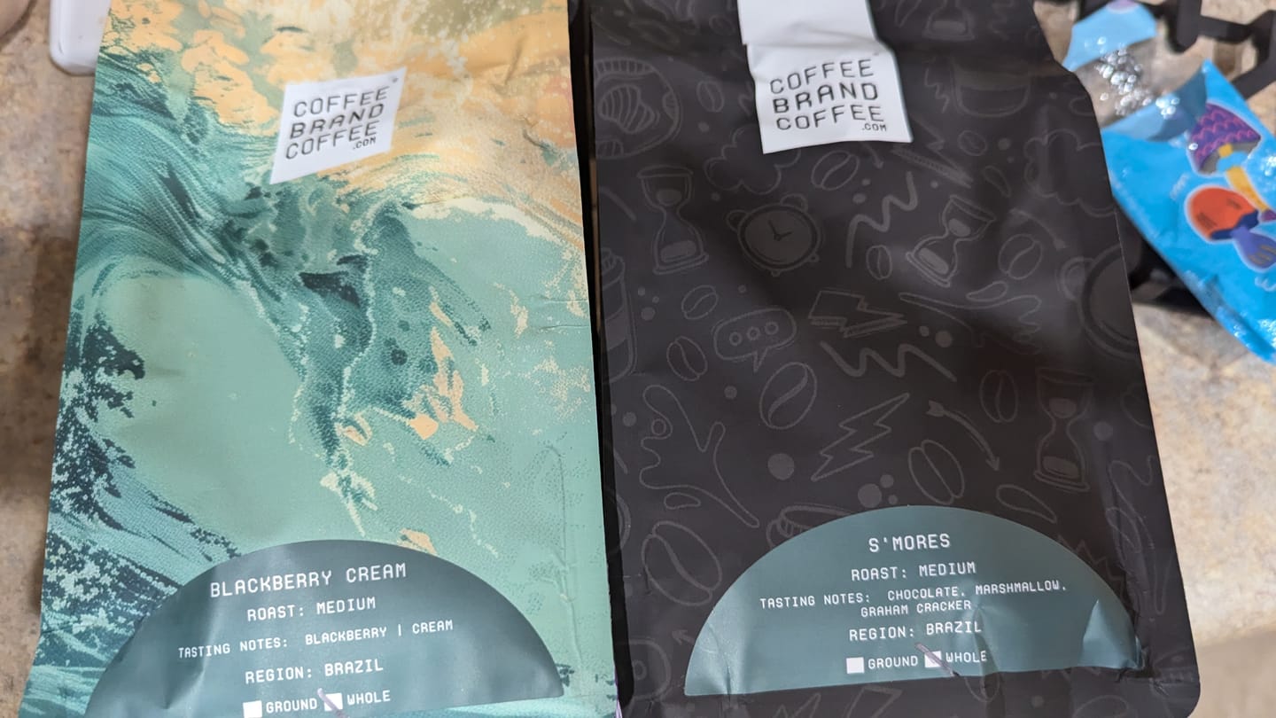 Customer photo review of Blackberry Cream Flavored Coffee