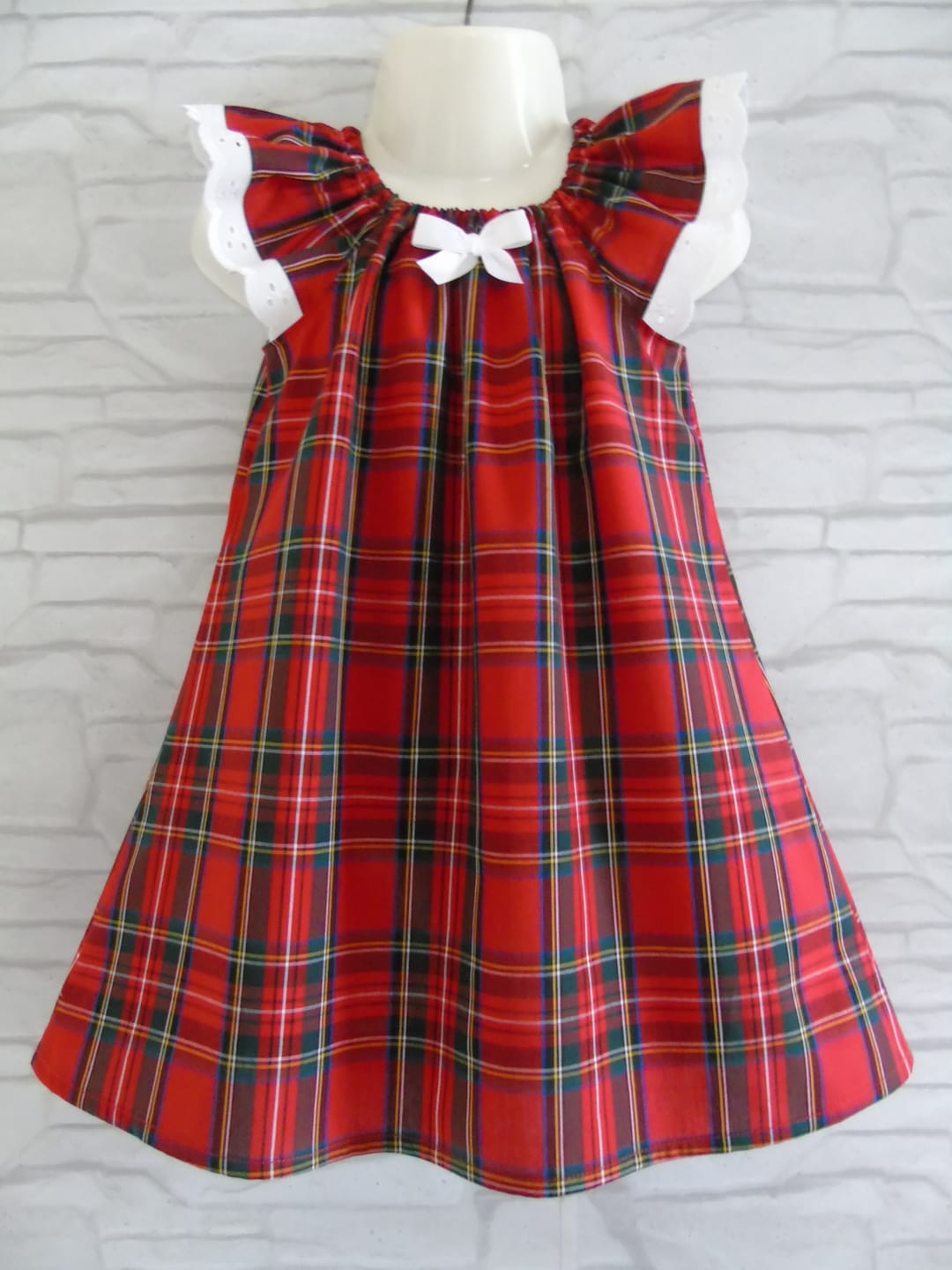 Customer photo review of Red and Black Tartan Cotton Fabric