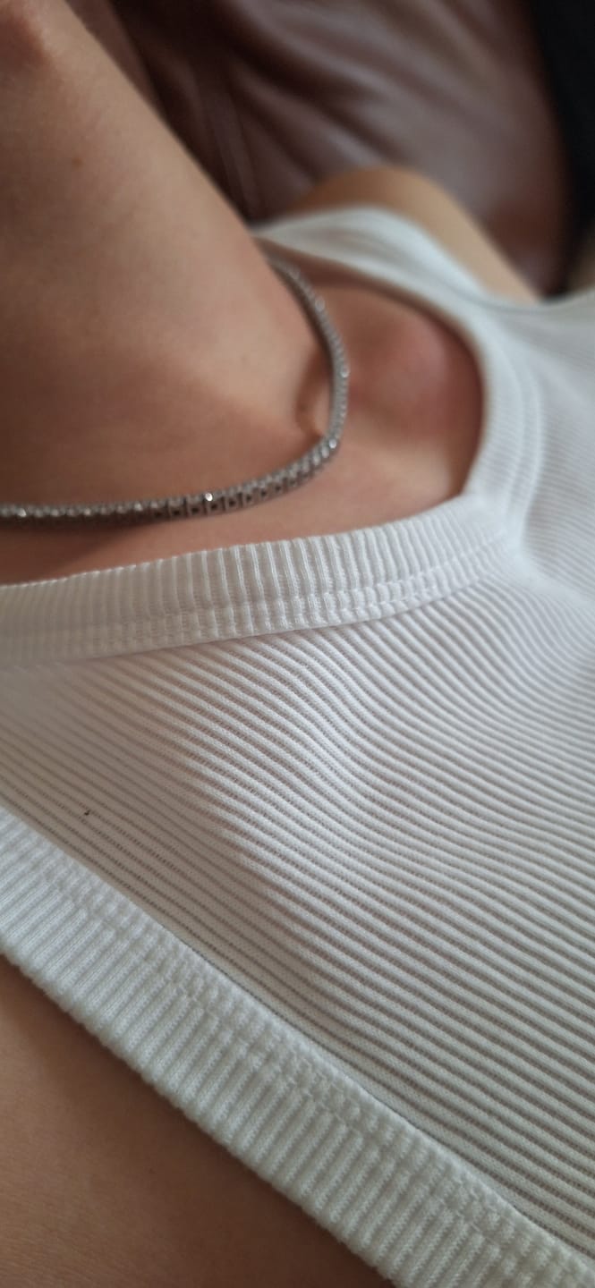 Customer photo review of ICE BREAKER CHAIN. - 3MM WHITE GOLD