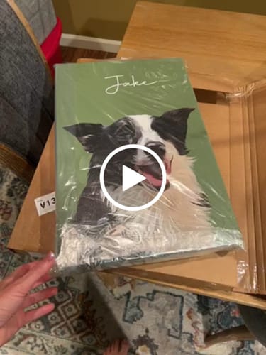 Customer video review of Pet Art Canvas Wrap