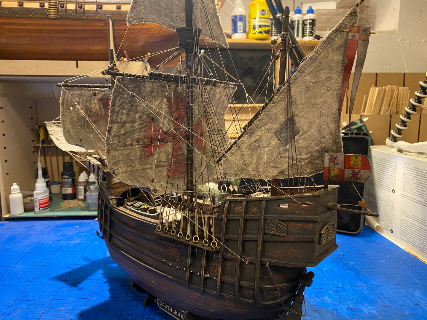 Customer photo review of Maqueta Barco Santa María Starter Pack
