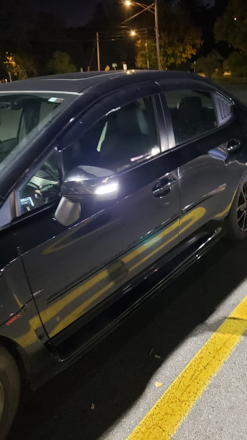 Customer photo review of 2015-21 WRX/STI Sequential LED Mirror Corner Lights
