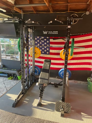 Customer photo review of MAJOR FITNESS All-In-One Home Gym Smith Machine Package Spirit B52